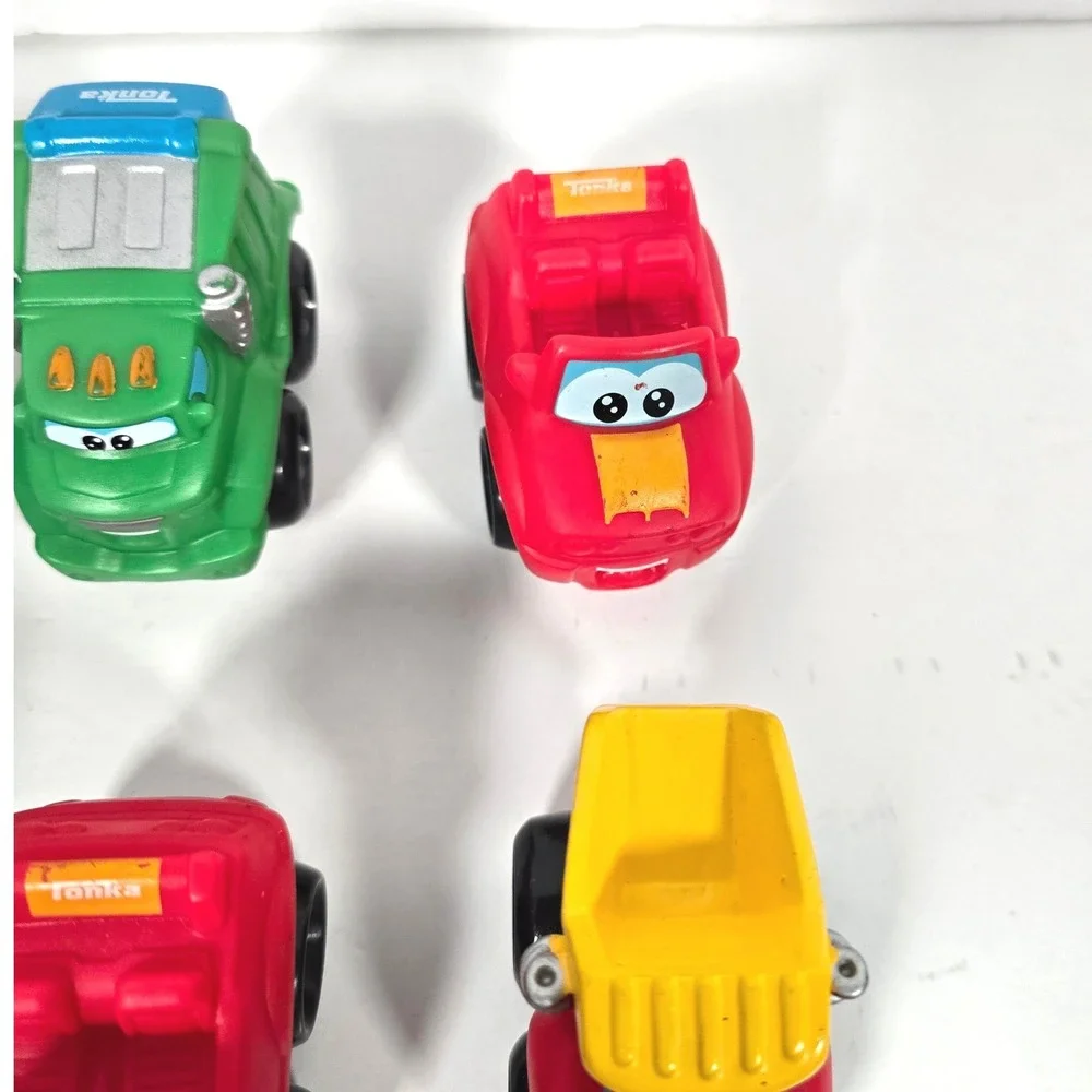 Tonka Chuck & Friends Hasbro Kids Mini Toy Car Lot 11pc Multicolor Soft Plastic